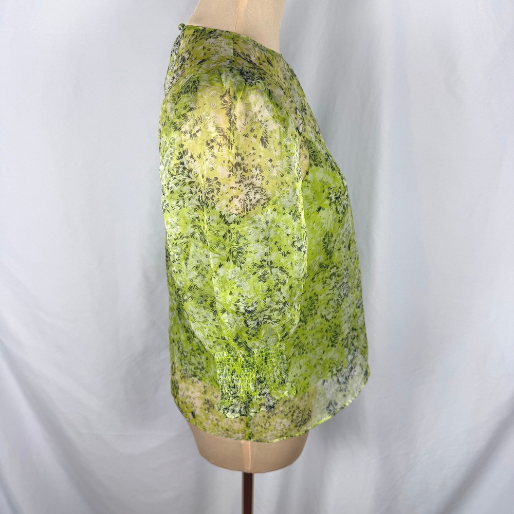 Cinq à Sept "Katerina" Dandelion Silk Organza Blouse & Camisole Set - Sz XS EUC - Picture 3 of 9